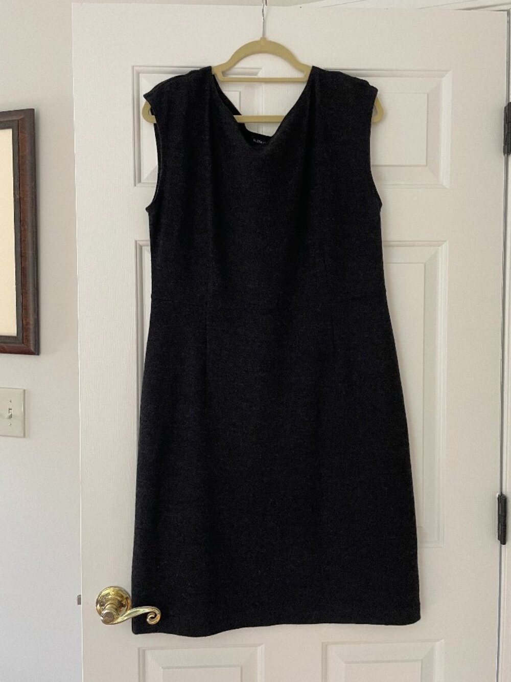 Eileen Fisher 100% Wool Grey Dress L
